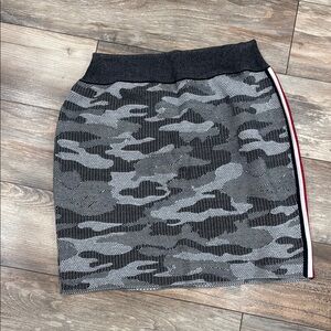 Gray Camouflage Skirt